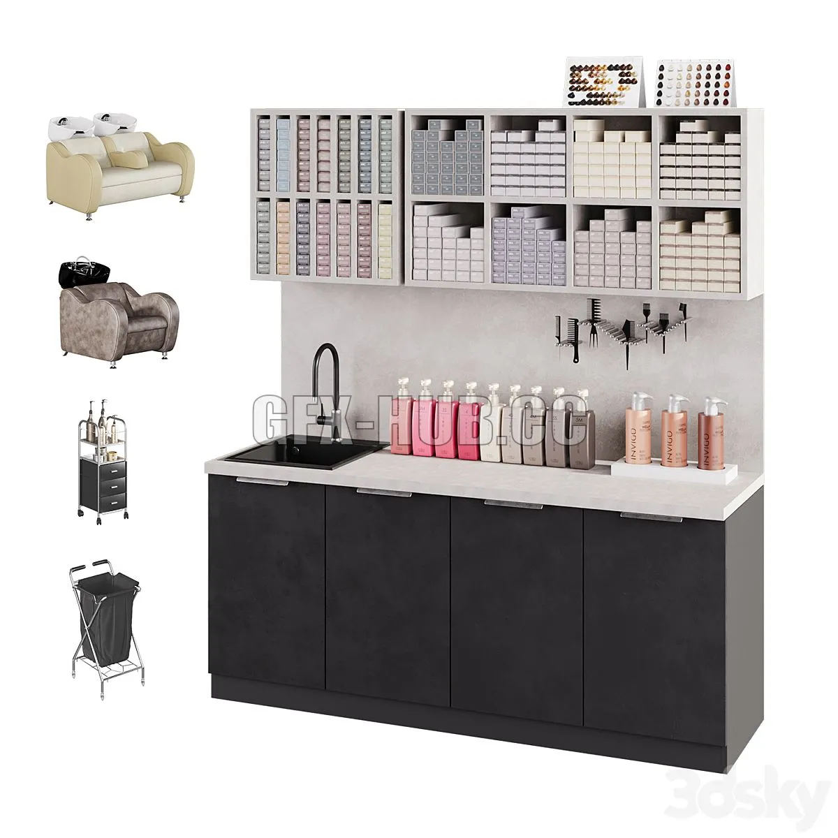 Onda Doble for beauty salon 3D Model