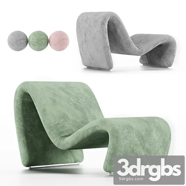 Onde Chair 1972 Etienne Fermigier 2 3D Model Download Onde Chair 1972 Etienne Fermigier 2 3D Model Download