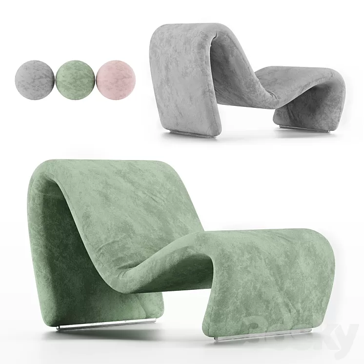 Onde Chair 1972 Etienne Fermigier 3D Model Free Download