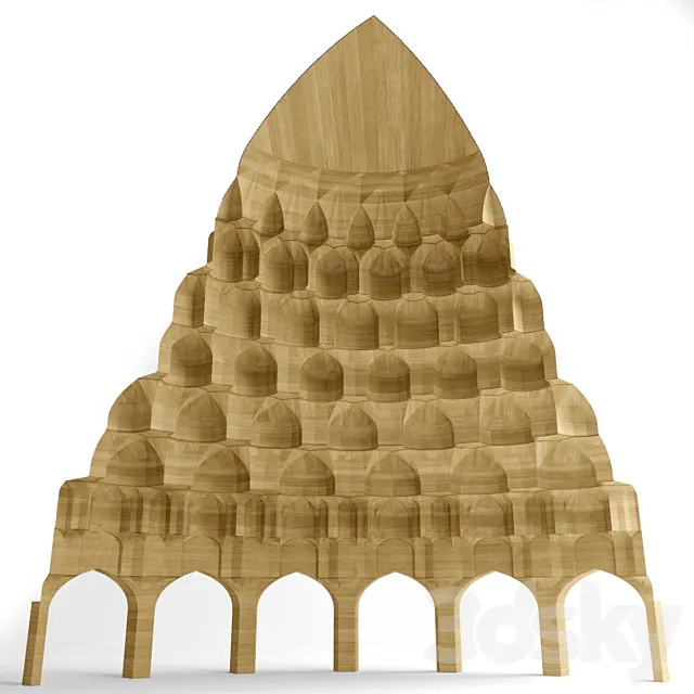 one fourth of muqarnas dome 3D Model one fourth of muqarnas dome 3D Model