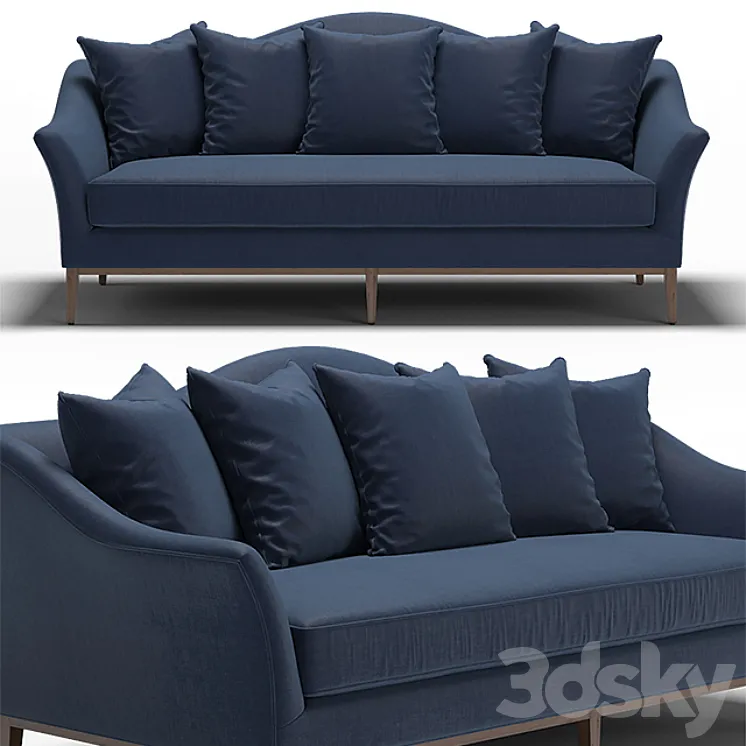 ONE KINGS LANE Eloise Camelback Sofa 3D Model Free Download