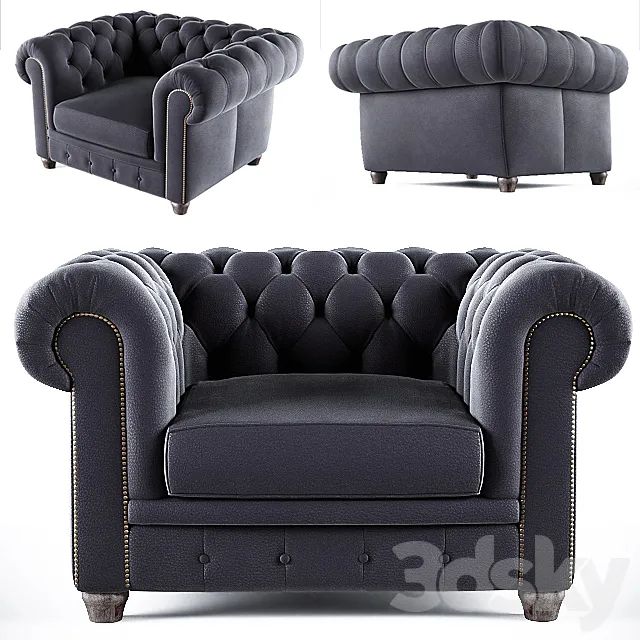 ONE MEBEL Chester Armchair 3D Model