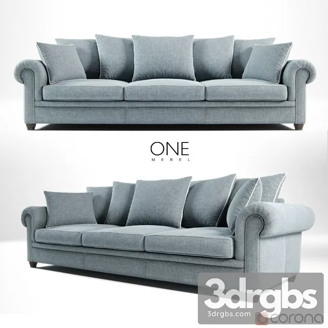 One Mebel Lugano Sofa 3D Model Download