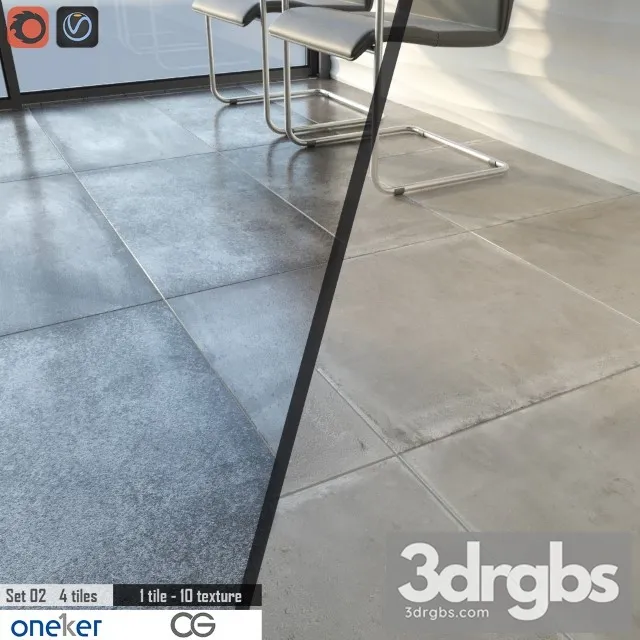 Oneker Tile Set 02 3D Model Download