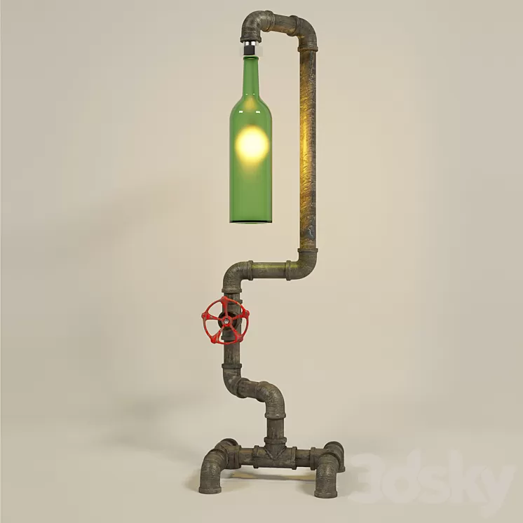 ong nuoc lamp 3D Model ong nuoc lamp 3D Model