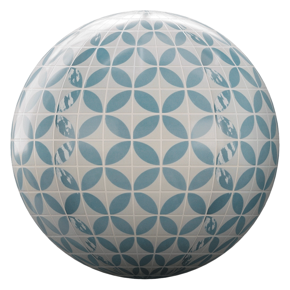 Onix – Tile Penta Dahlia Alice Blue MS 3D Model