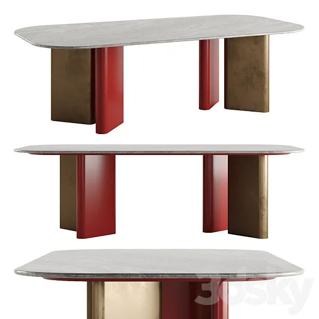 ONNO Rectangular Table by Marelli 3DModel ONNO Rectangular Table by Marelli 3DModel