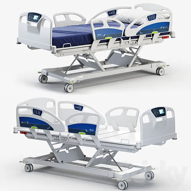 Ooksnow Hospital Bed 3D Model Ooksnow Hospital Bed 3D Model