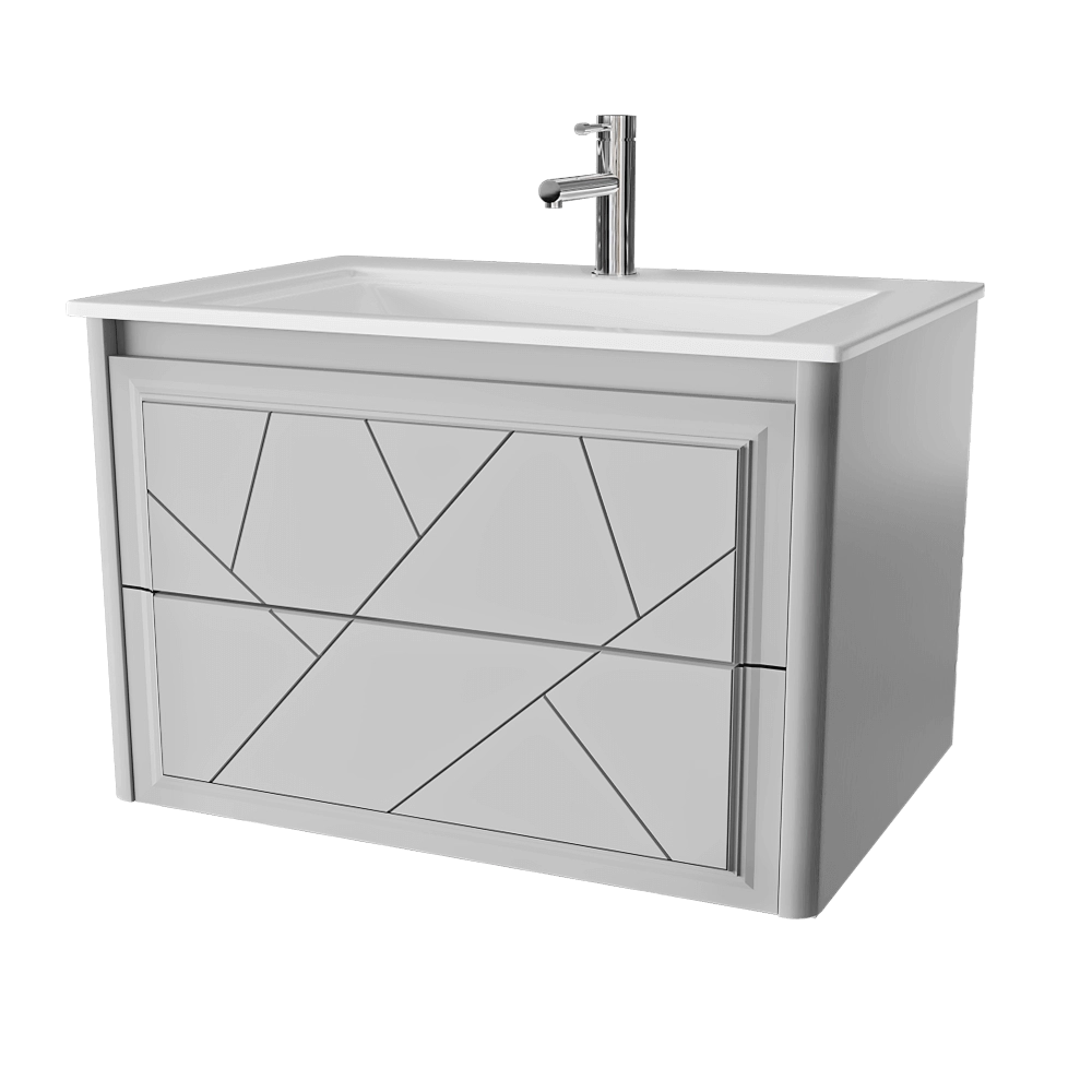 Opadiris – Bathroom furniture set Luigi 70 cm gray matt 3D Model Opadiris – Bathroom furniture set Luigi 70 cm gray matt 3D Model