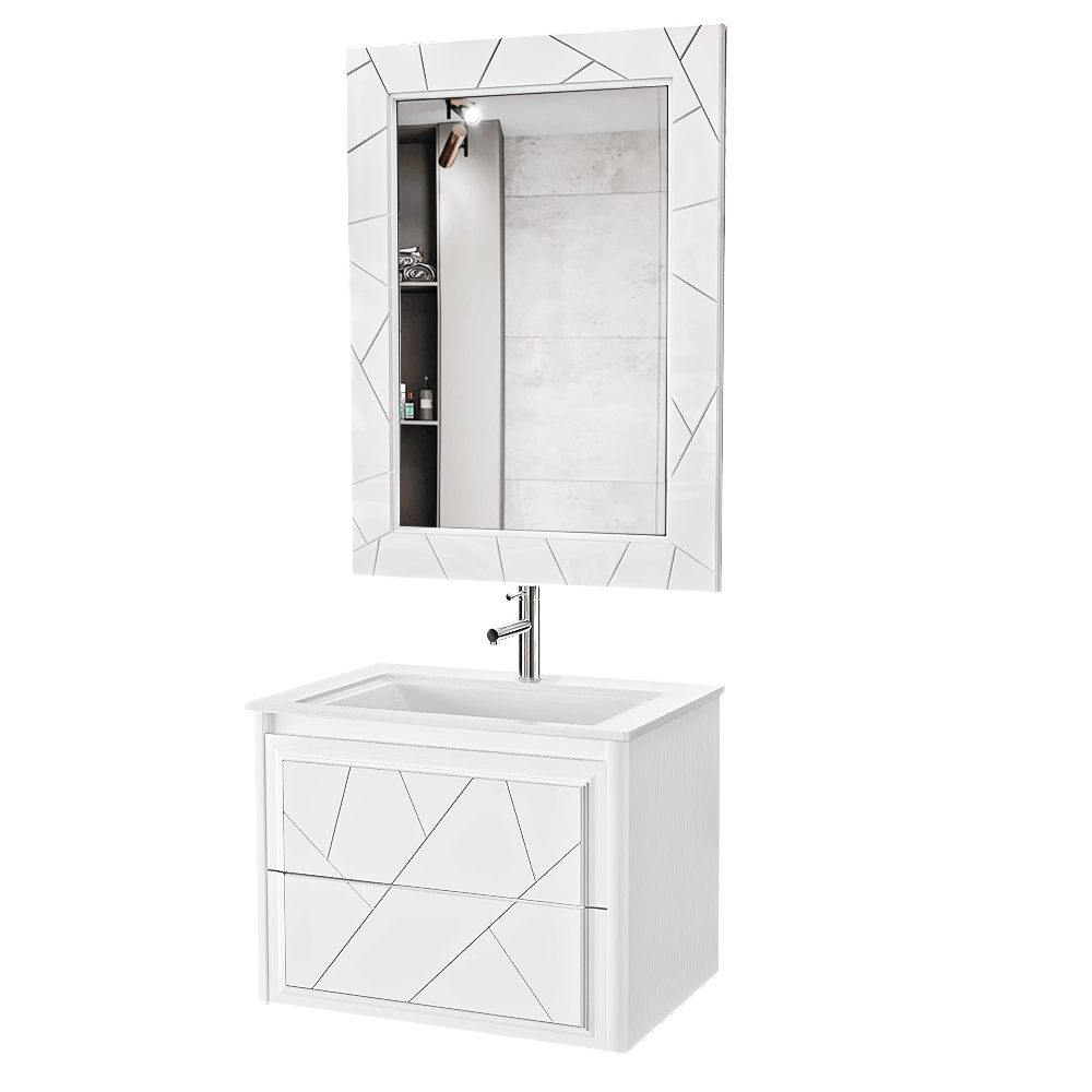 Opadiris – Bathroom furniture set Luigi 70 cm white matt 3D Model Opadiris – Bathroom furniture set Luigi 70 cm white matt 3D Model