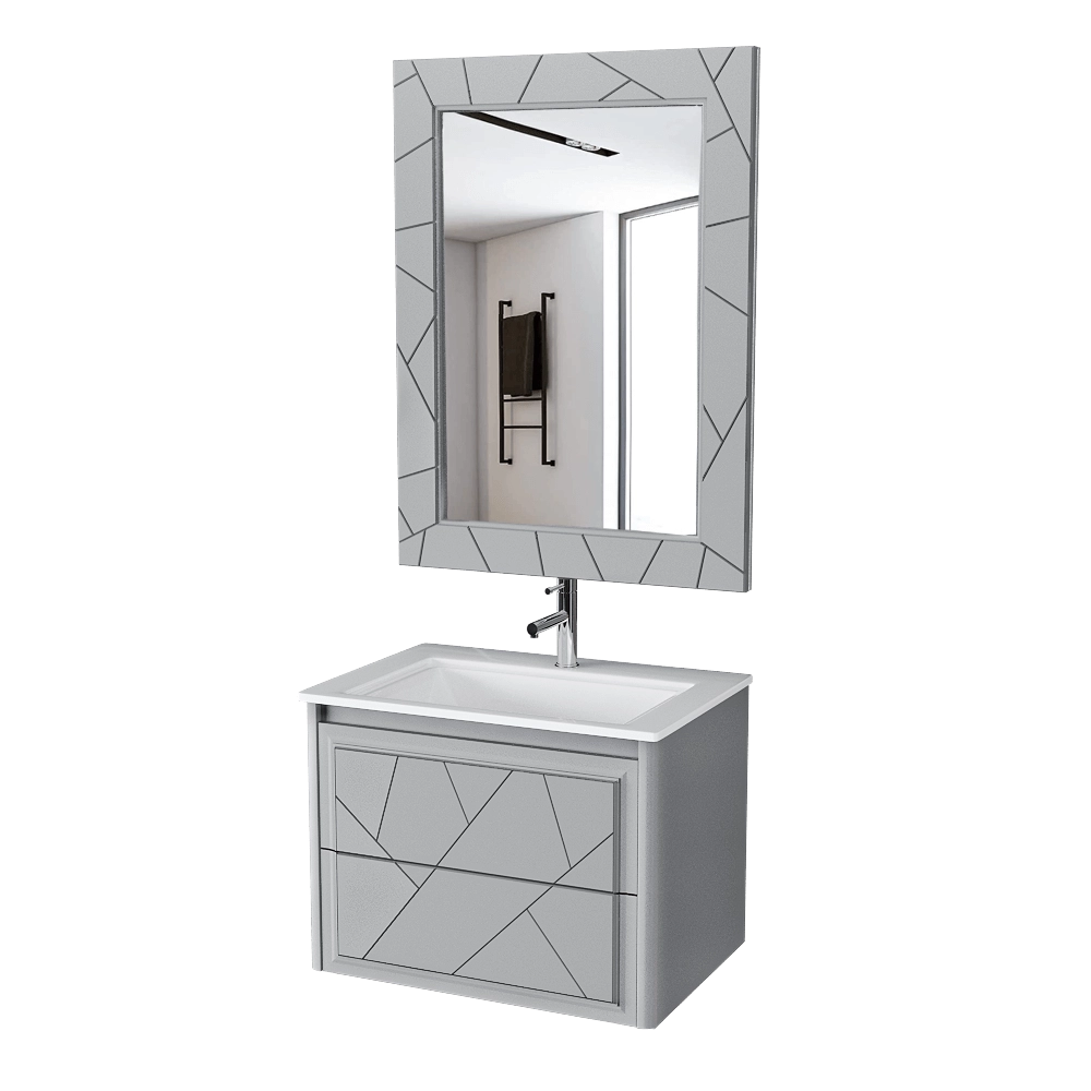 Opadiris – Cabinet with sink Luigi 70 cm gray 3D Model