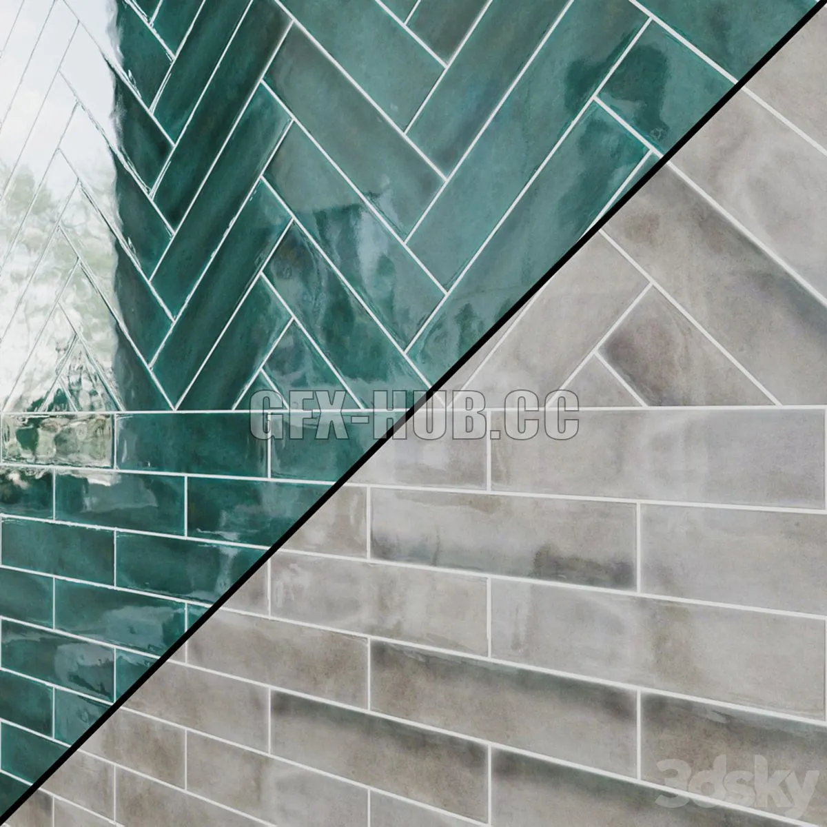 Opal Collection Rustic Style Ceramic Tiles 3D Model Opal Collection Rustic Style Ceramic Tiles 3D Model