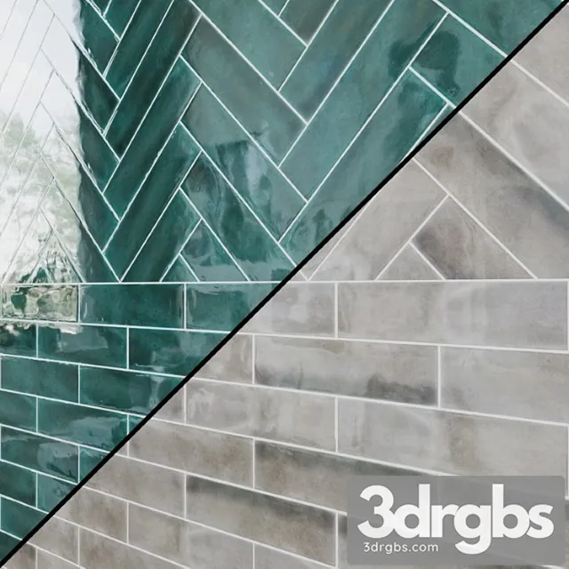 Opal Collection Rustic Style Ceramic Tiles 7 5 30 Brick 3D Model Download