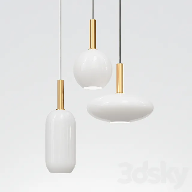 Opal Lampshades 3D Model