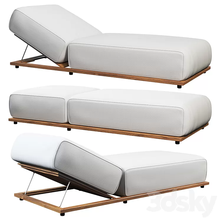 Open Air Lounge Bed 3D Model Open Air Lounge Bed 3D Model