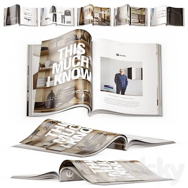 Open magazines EST Architecture And Design Open Magazines Set 2 3D Model