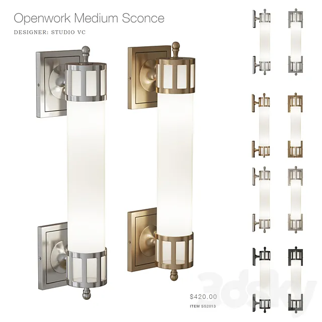 Openwork Medium Sconce 3D Model