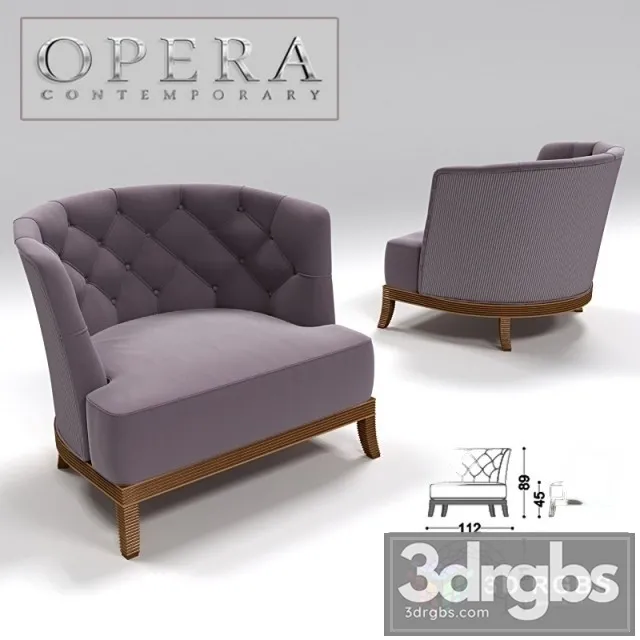 Opera Contemp Parsifal Armchair 3D Model Download Opera Contemp Parsifal Armchair 3D Model Download