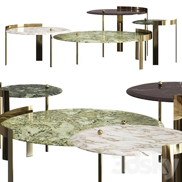 Opera Contemporary Brian Coffee & Side Tables 3D Model