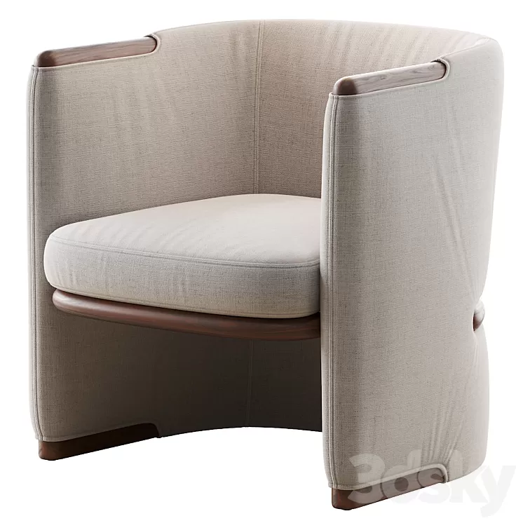 Opus Armchair by Giorgetti 3D Model Opus Armchair by Giorgetti 3D Model