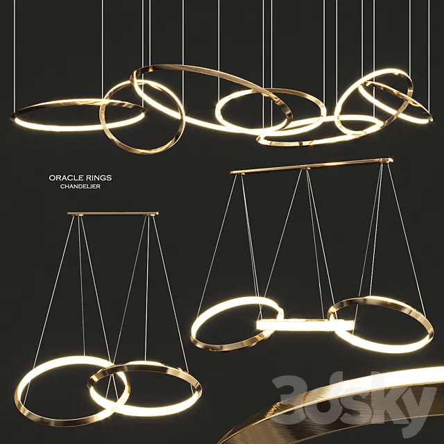 Oracle Rings Chandelier by Christopher Boots 3DModel