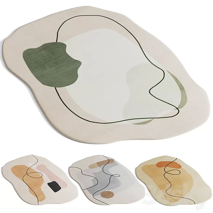 Orange Casual lecture carpet  by Litfad 3D Model Free Download