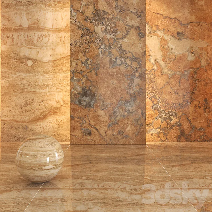 Orange Marble №3 3D Model Free Download