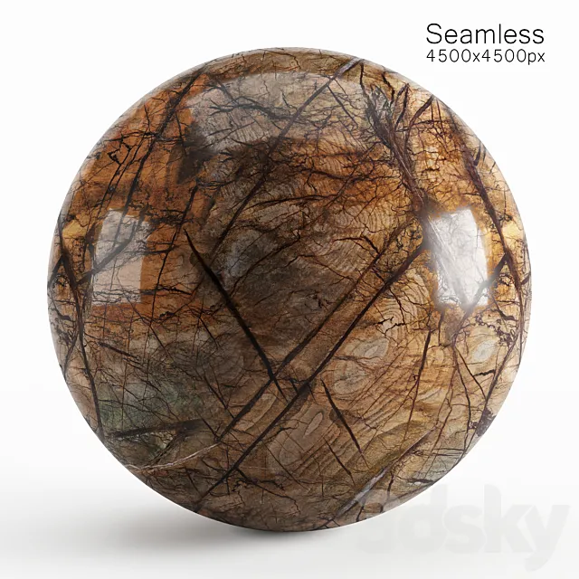 Orange marble seamless texture 3D Model