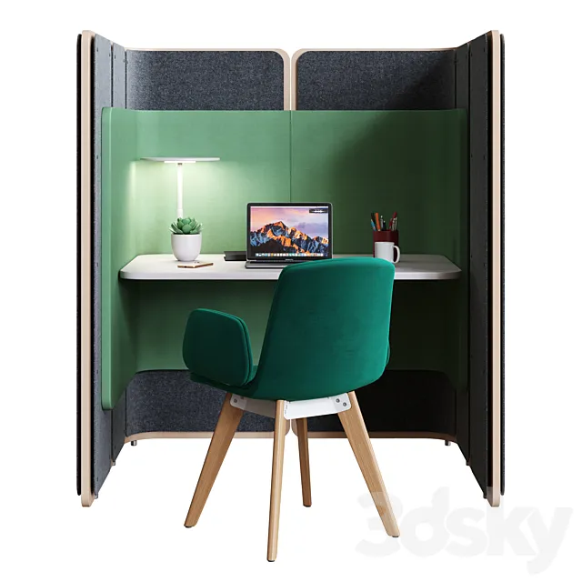 OrangeBox – Coppice WorkStation 02 3DModel