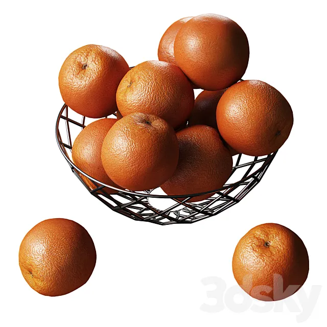 Oranges citrus fruits 3D Model