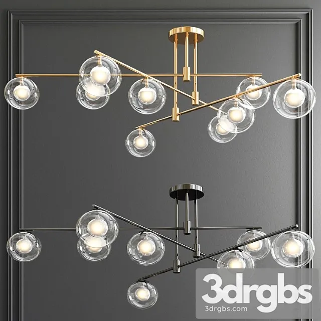 Orb glass shade chandelier Orb glass shade chandelier