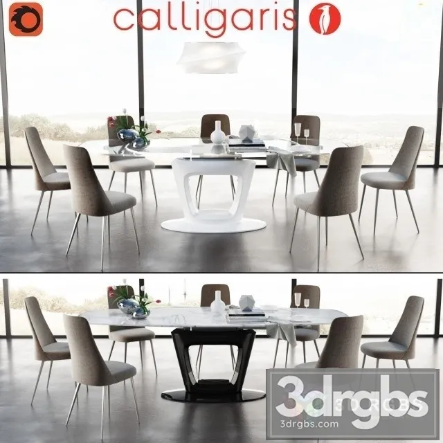 Orbital Table and Chair 3D Model Download