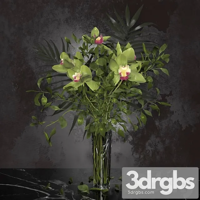 Orchid Bouquet Bohemia Labyrinth Vase 3D Model Download Orchid Bouquet Bohemia Labyrinth Vase 3D Model Download