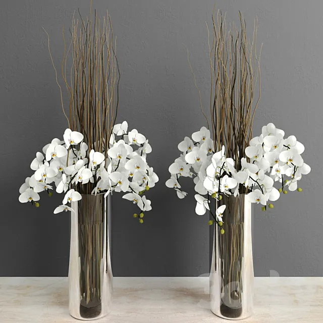 Orchids with willow branches 3DModel Orchids with willow branches 3DModel