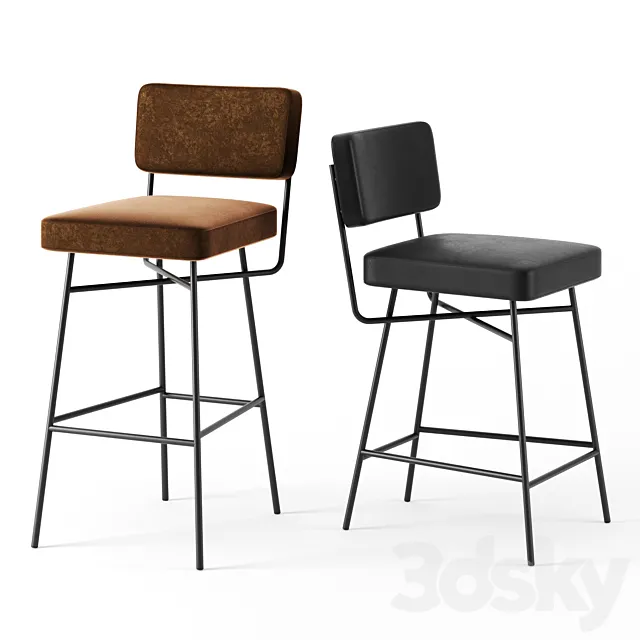 Orfeo Bar stools by Arflex 3DModel