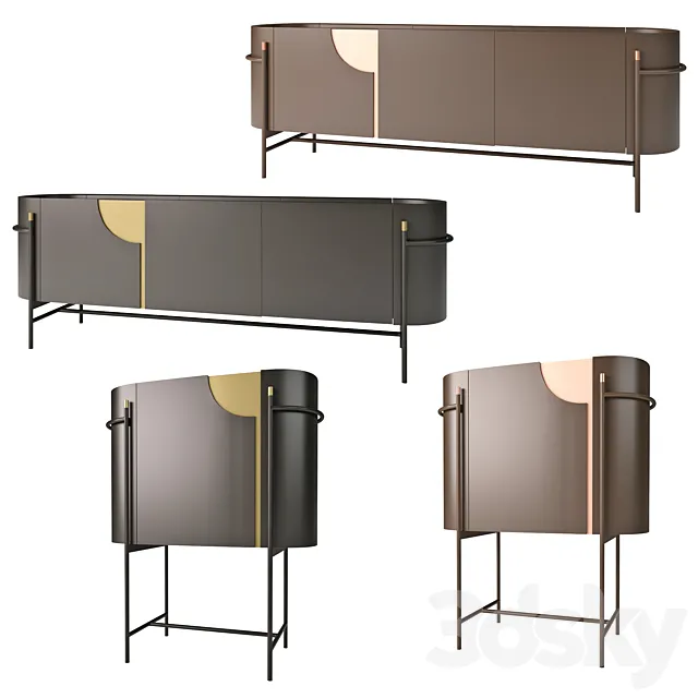 ORFEO sideboards Natuzzi Italia 3DModel ORFEO sideboards Natuzzi Italia 3DModel