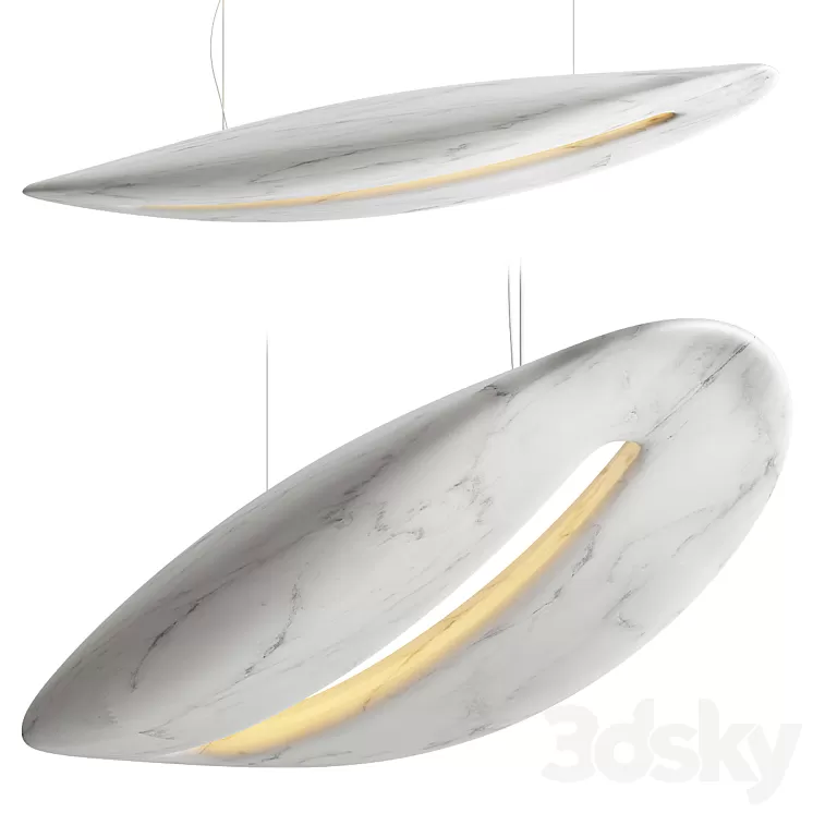 Organic Carrara Chandelier 3D Model Free Download