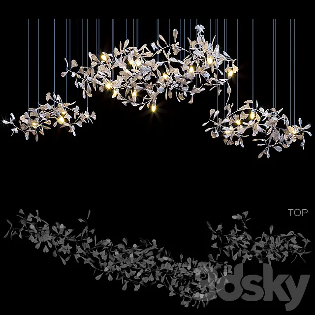 Organic light sculptures ANDREEA BRAESCU 3D Model