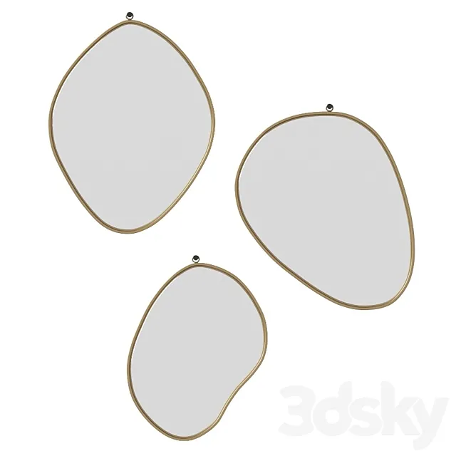 Organic Shaped Mirrors by West Elm 3D Model