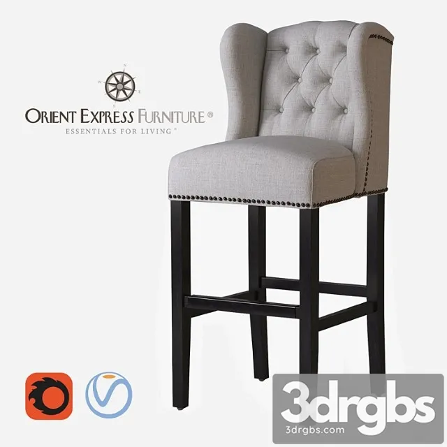 Orient Express Villa Collection Maison Barstool 3D Model Download Orient Express Villa Collection Maison Barstool 3D Model Download