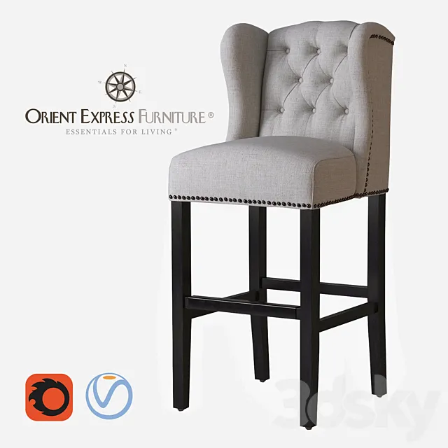 Orient Express Villa Collection. Maison Barstool. 3DModel