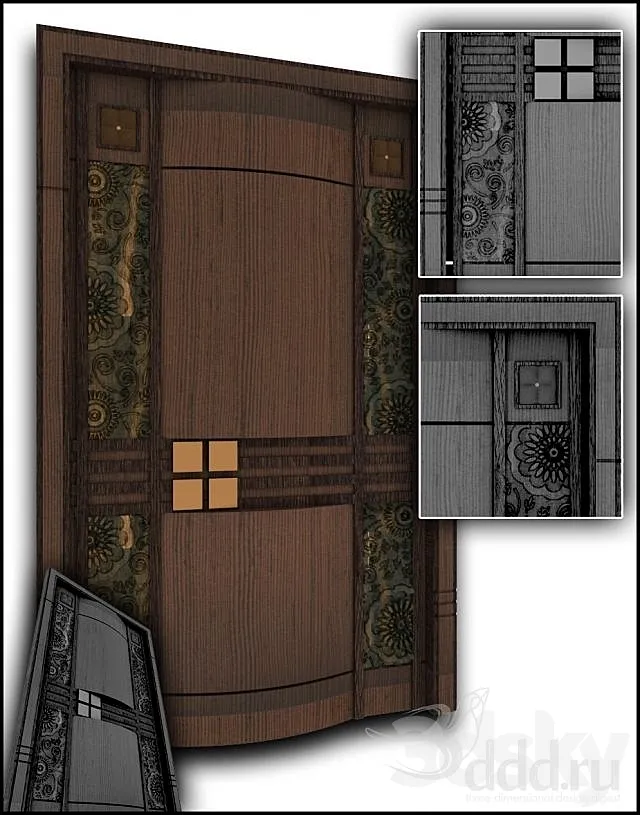 Oriental door 3D Model