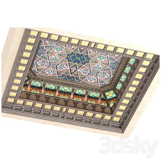 Oriental style ceiling. Arabic ceiling set 3D Model Oriental style ceiling. Arabic ceiling set 3D Model