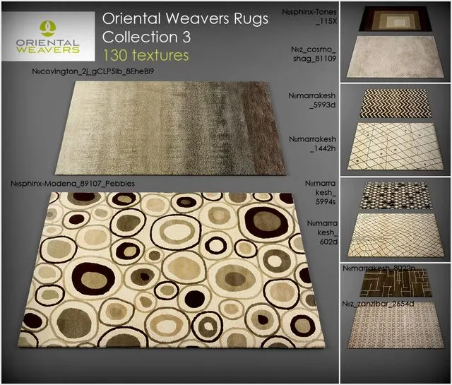 Oriental Weavers rugs3 3D Model Oriental Weavers rugs3 3D Model