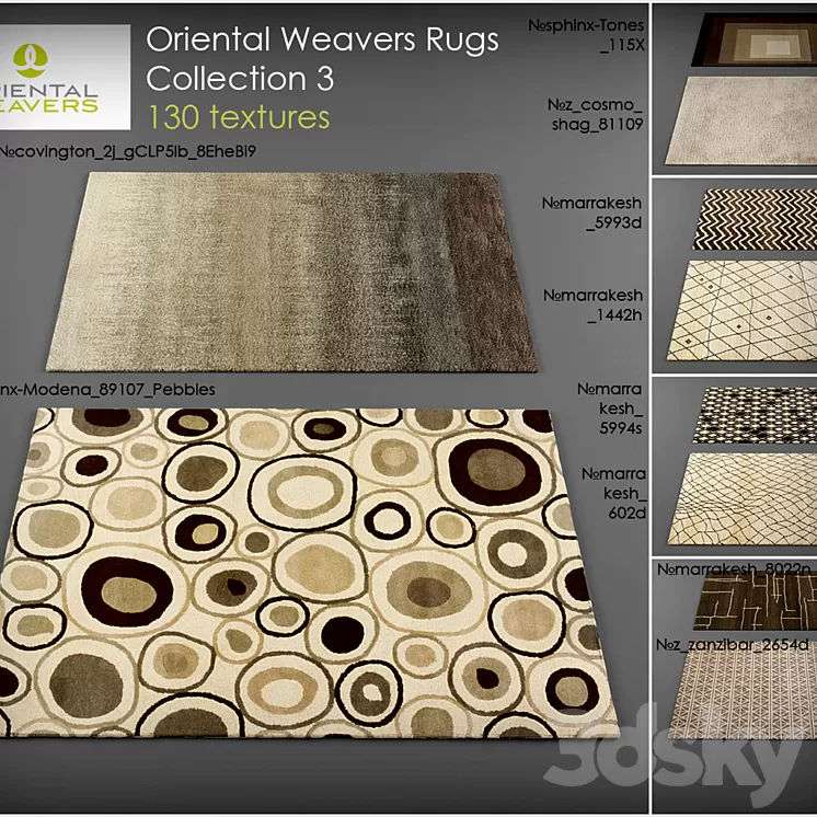 Oriental Weavers rugs3 3D Model Oriental Weavers rugs3 3D Model