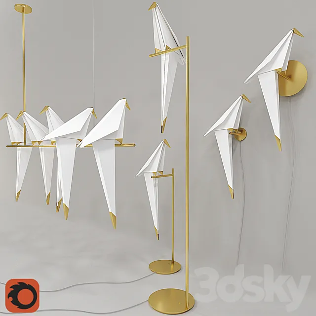 Origami bird 3D Model