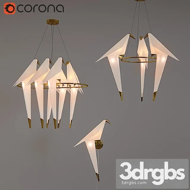 Origami Bird 8 3D Model Download