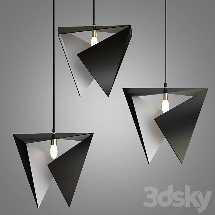 Origami light fixture 3D Model Origami light fixture 3D Model