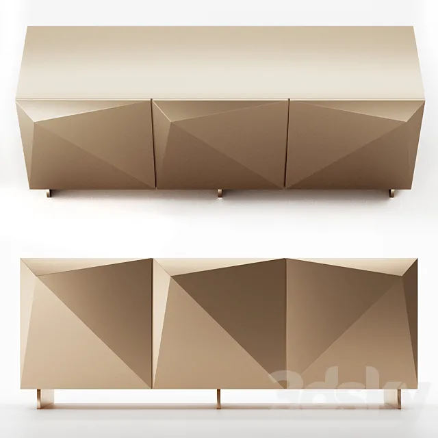 Origami Reflex | Sideboard for living room 3D Model Origami Reflex | Sideboard for living room 3D Model