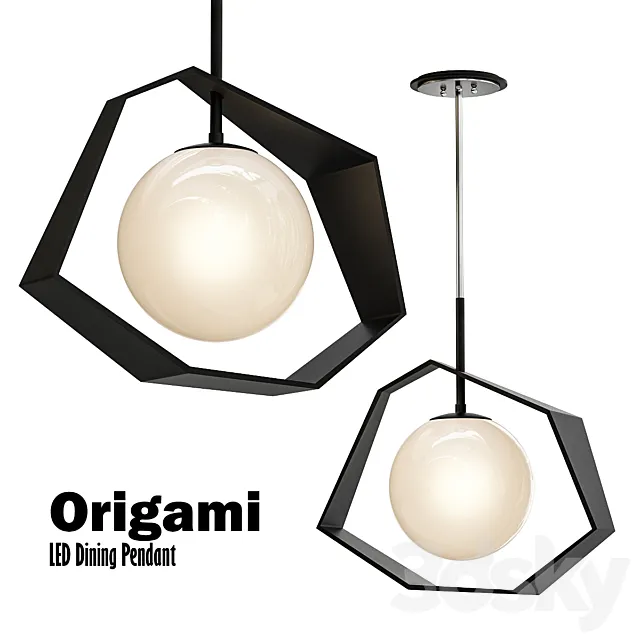 Origami_LED_Dining_Pendant 3D Model